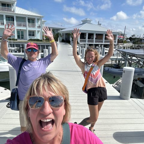 a group of people posing for the camera